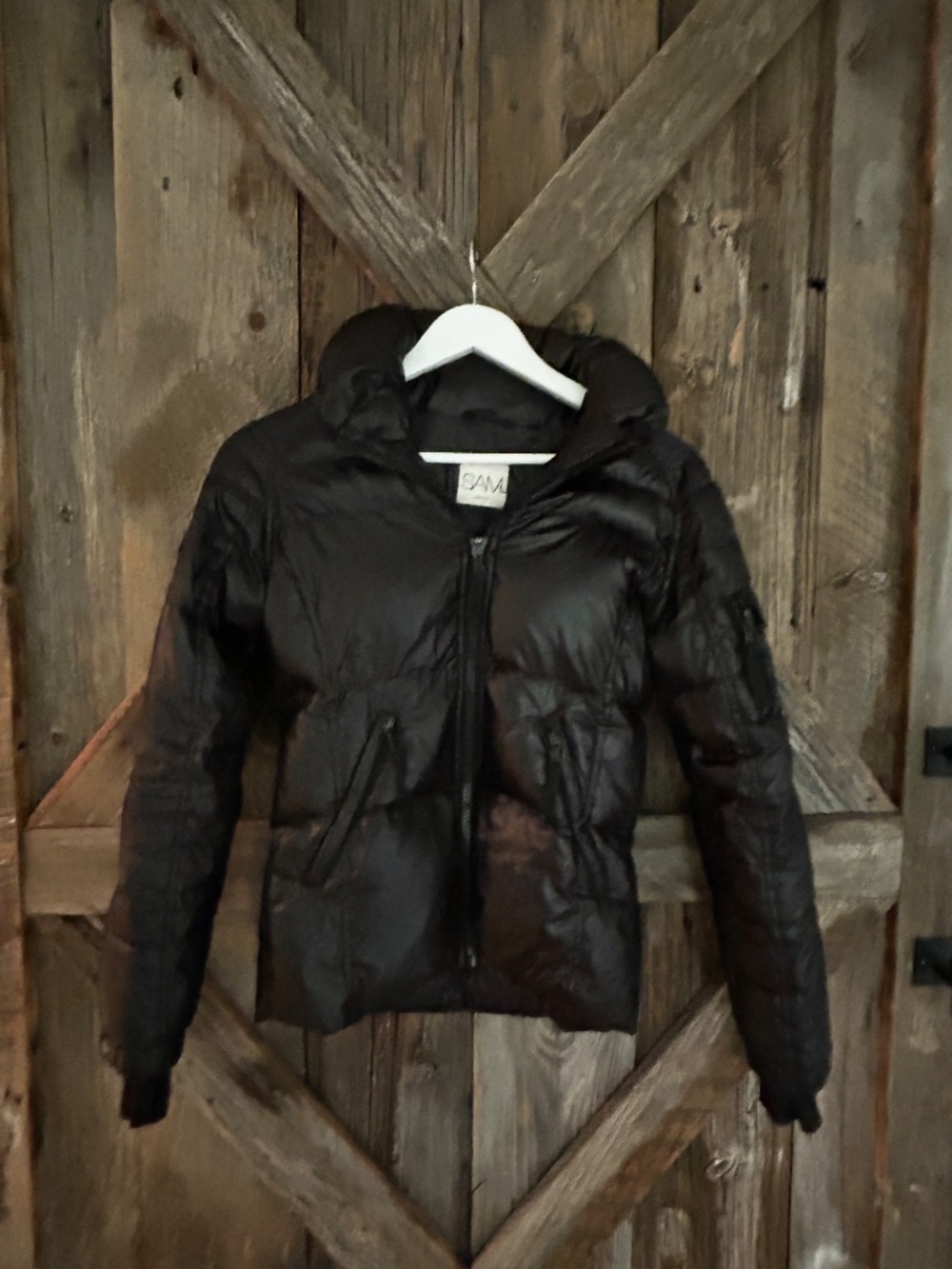 SAM girls black puffer jacket - size 14